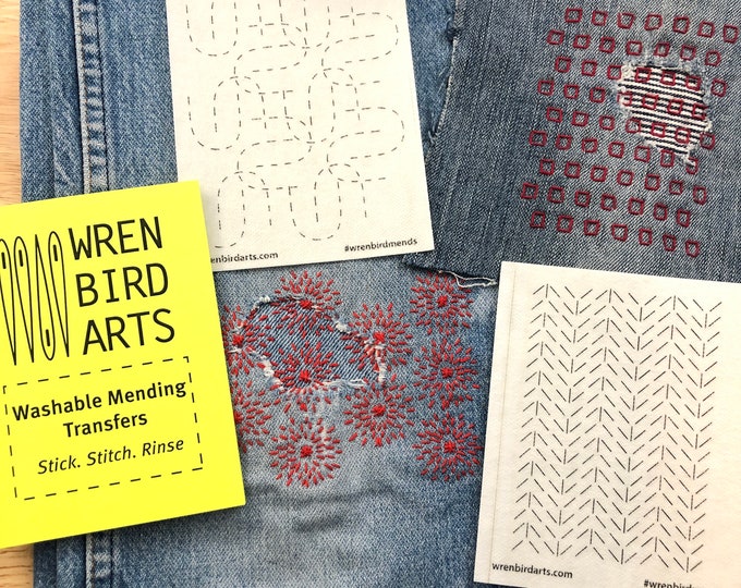 Sashiko Inspired Mending Kit Modern Visible Mending Tool Set - Etsy Canada