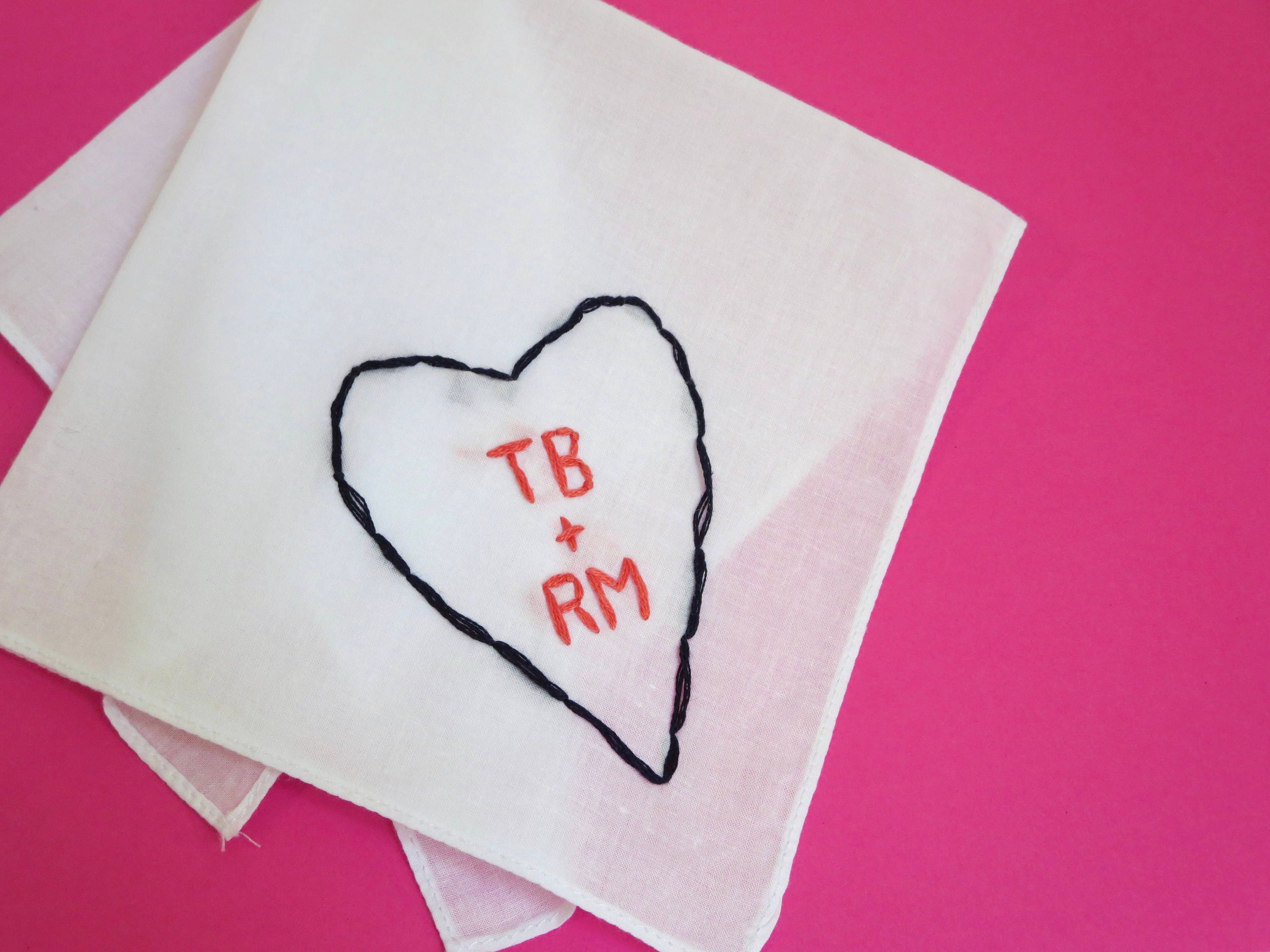 2nd Anniversary Gift Love Handkerchief Cotton Anniversary
