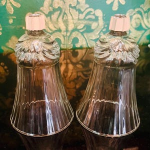 Homco vintage Clear Glass Votive Cups -tea light Candle Holders .