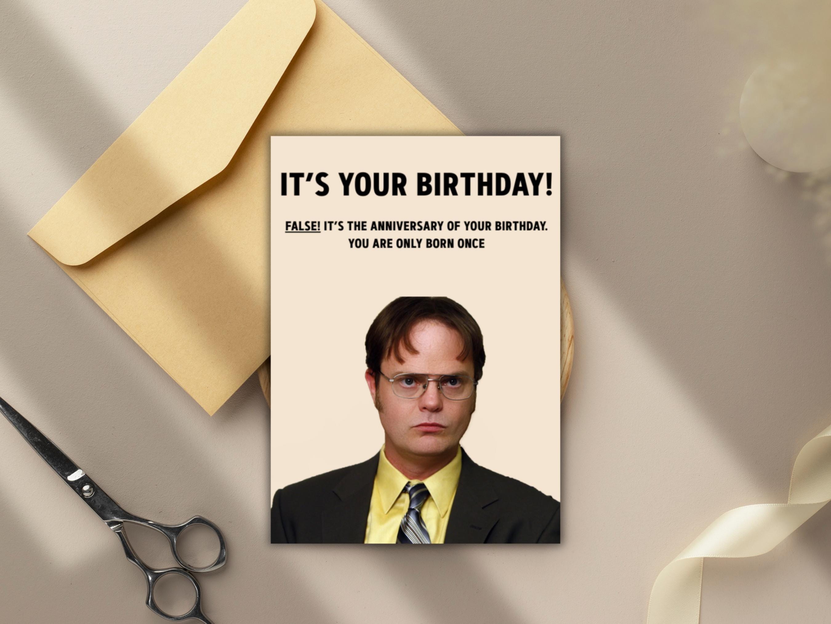Dwight birthday card - Etsy België, image size:2700x2028