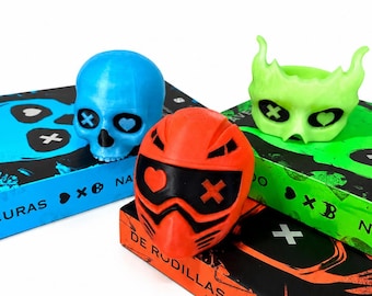 3D Printed Skull Figure Set | BookTok Dark Romance Gift | Glow Skull Decor | Gothic Bookshelf Decoration | Reader Gift