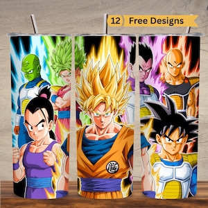 Super Saiyan Tumbler Wrap Goku Sublimation Tumbler Wrap PNG 20oz  Sublimation Cartoon Wrap Kids Tumbler Wrap 90s Anime Design
