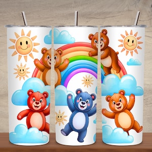 Cartoon Characters 20oz Tumbler Png Cute Bears Tumbler 20oz Png Cartoon 20 oz Tumbler Wrap Movie Characters 20 oz Tumbler Png Kids Tumbler