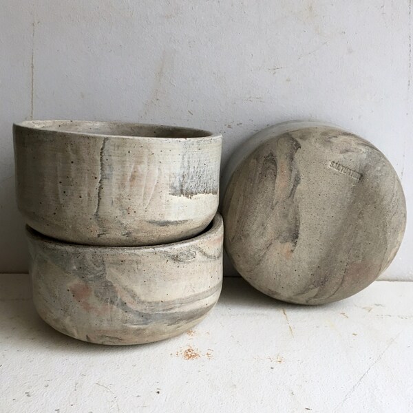 Large rice bowl | flecked grey marble