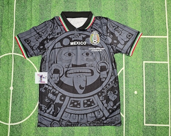 Mexico jersey for adults, Mexico Soccer Jersey 1998 Aztec Calendar