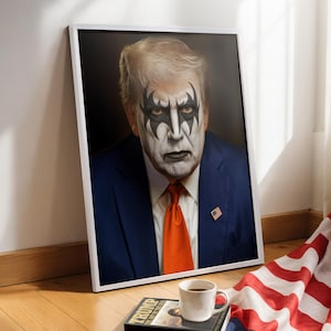 Custom Donald Trump Pop Art Funny Gift Wall Decor Print, Political Art, President Artwork, Home Office Decor