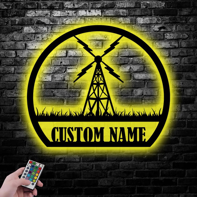 Custom Ham Radio Metal Wall Art LED Light Personalized Amateur Radio ...