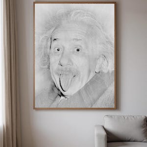 Albert Einstein Contours Poster