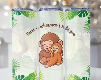 Punch Monkey Two Wraps, Skinny Tumbler Light and Dark Designs (Digital PNG)