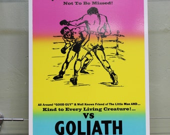 Vintage Colby Poster Printing Co. - Boxing Match Poster "Fight of the Century"