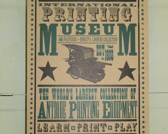Printing Museum Anniversary Letterpress Poster