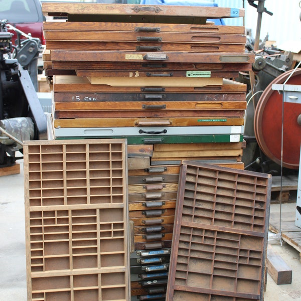 Vintage Letterpress Type Case