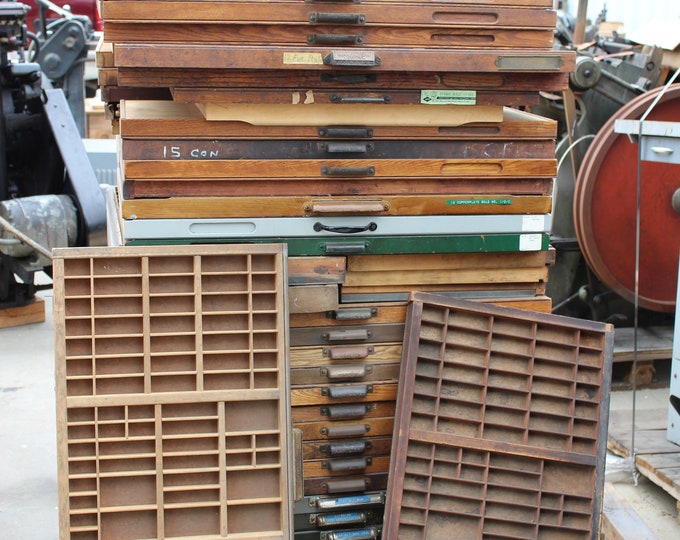 Vintage Letterpress Type Case Etsy