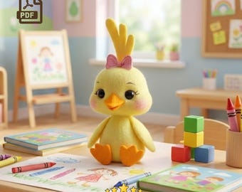Duckling Felt Doll Sewing Pattern PDF | Baby Plush with Video Tutorial