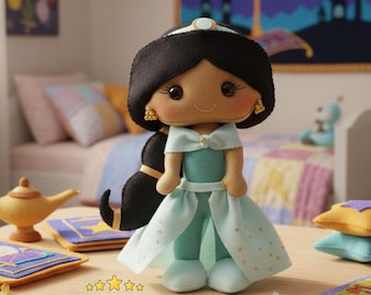 Desert Princess Felt Doll Sewing Pattern | Fantasy Royal Plush PDF DIY