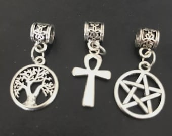 Antique Silver Bead Charms: Fits Pandora & European Bracelets