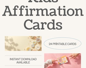 Mindfulness Cards for kids printable - calm and positive Affirmations - Emotional Learning Instant Download