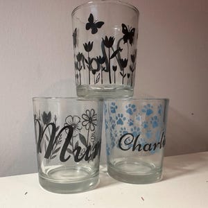 Personalised tea light holder