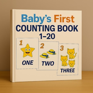 Baby’s First Counting Book 1–20 | Toddler Numbers Learning | Preschool Math Activity | Early Learning Printable | Kids Workbook