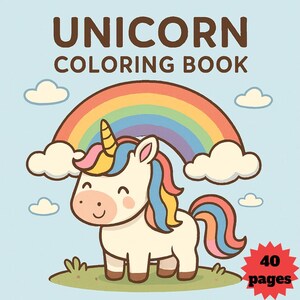 Rainbows & Unicorns: Fantasy Coloring Fun