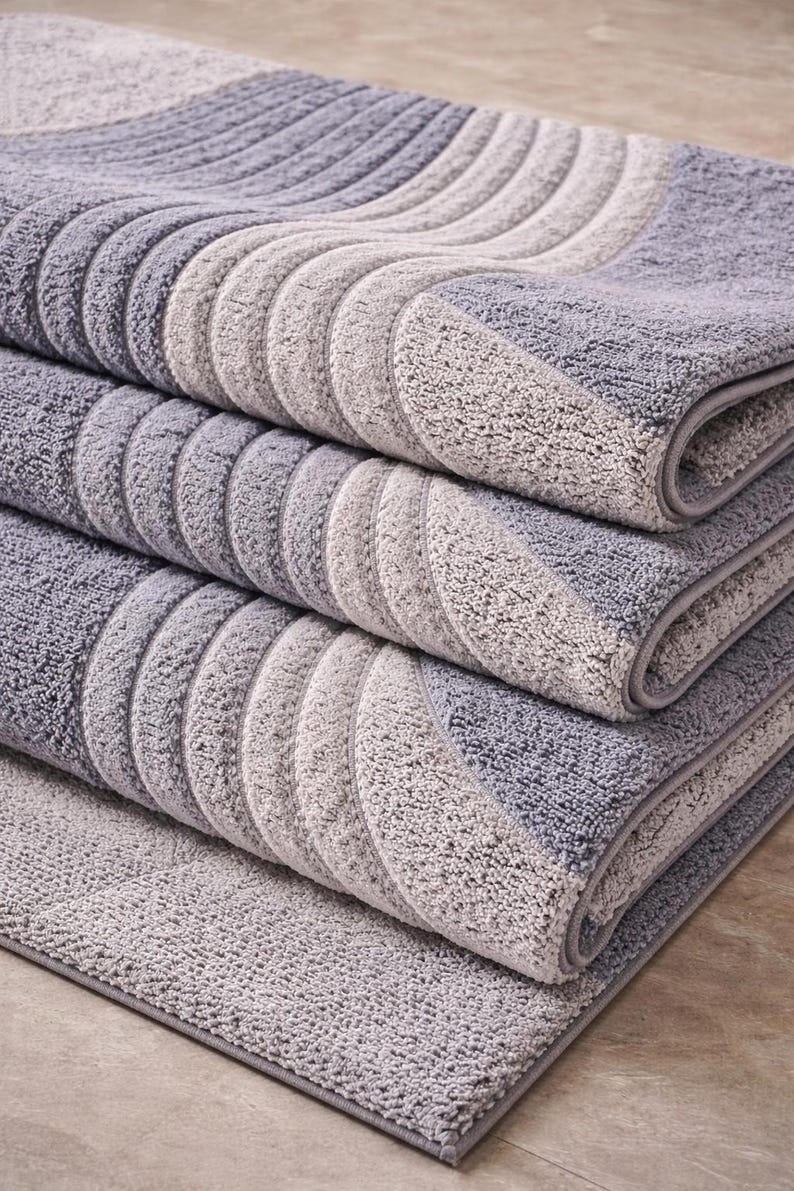 Modern Abstract Area Rug | Soft Plush Contemporary Rug | Neutral Home ...