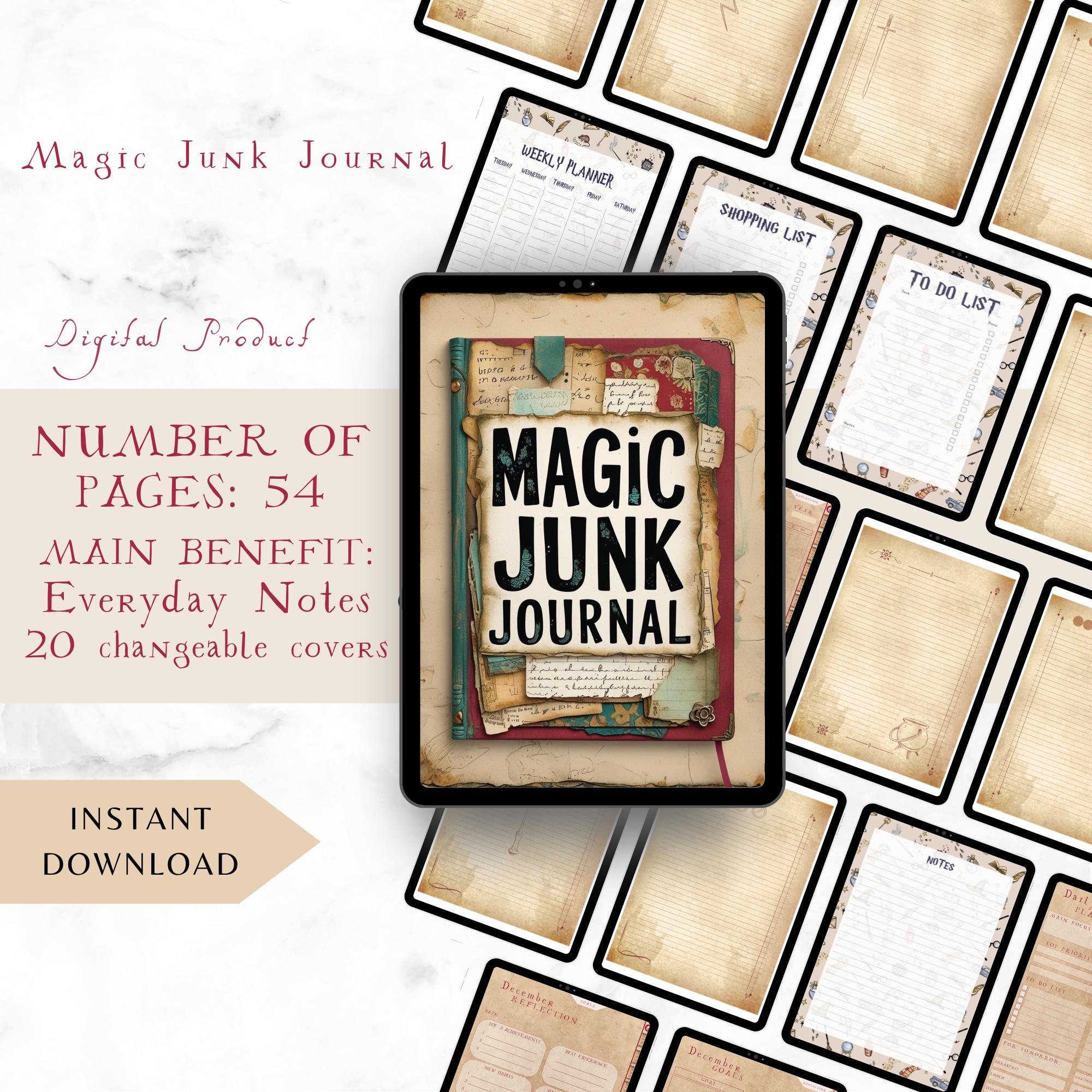 Enchanting Vintage Junk Journal Planner: Digital Download