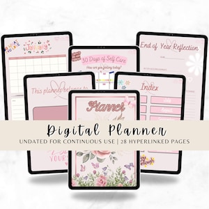 Dream Big Live Balanced The Stylish Pink Monthly Planner: Digital Download