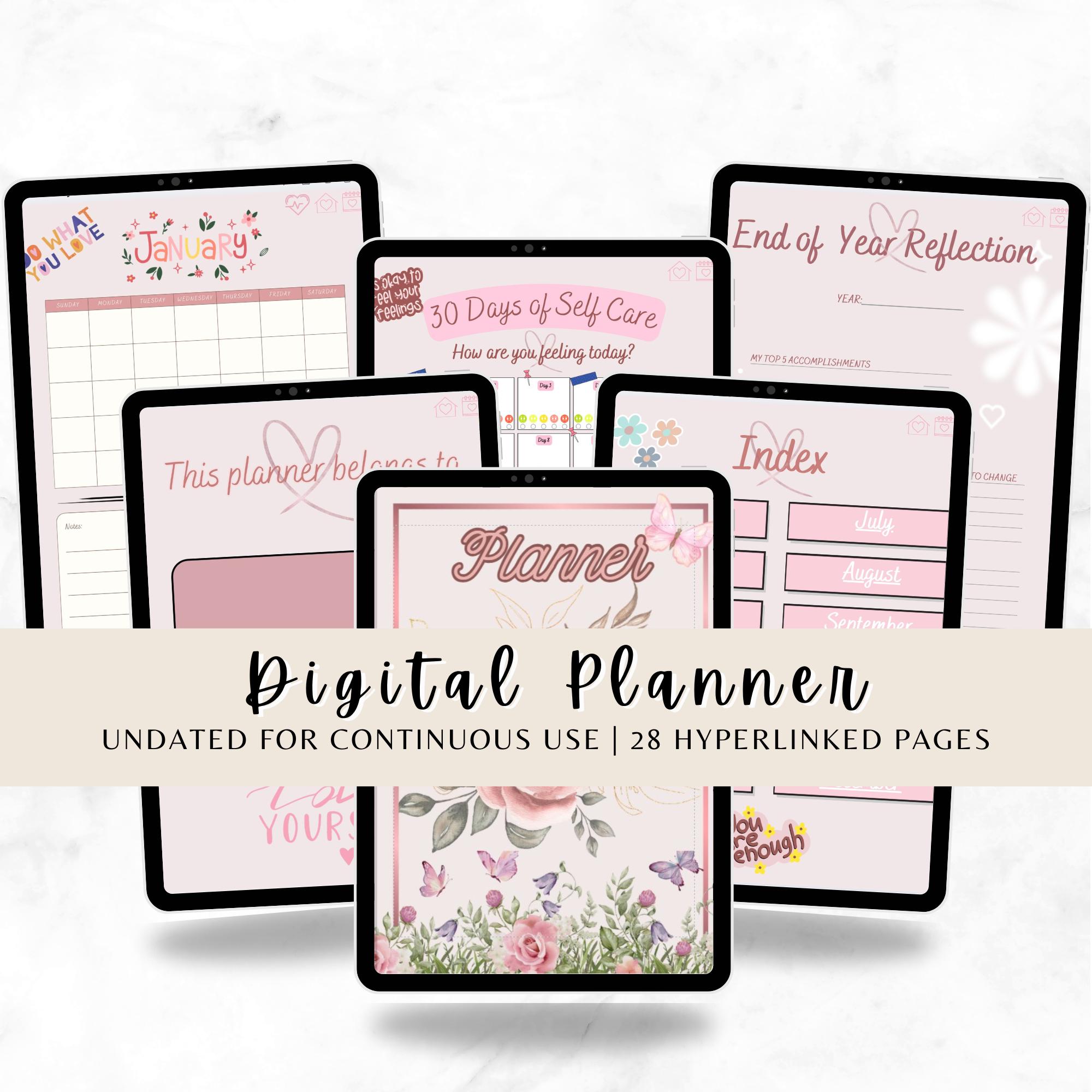 Dream Big Live Balanced The Stylish Pink Monthly Planner: Digital Download