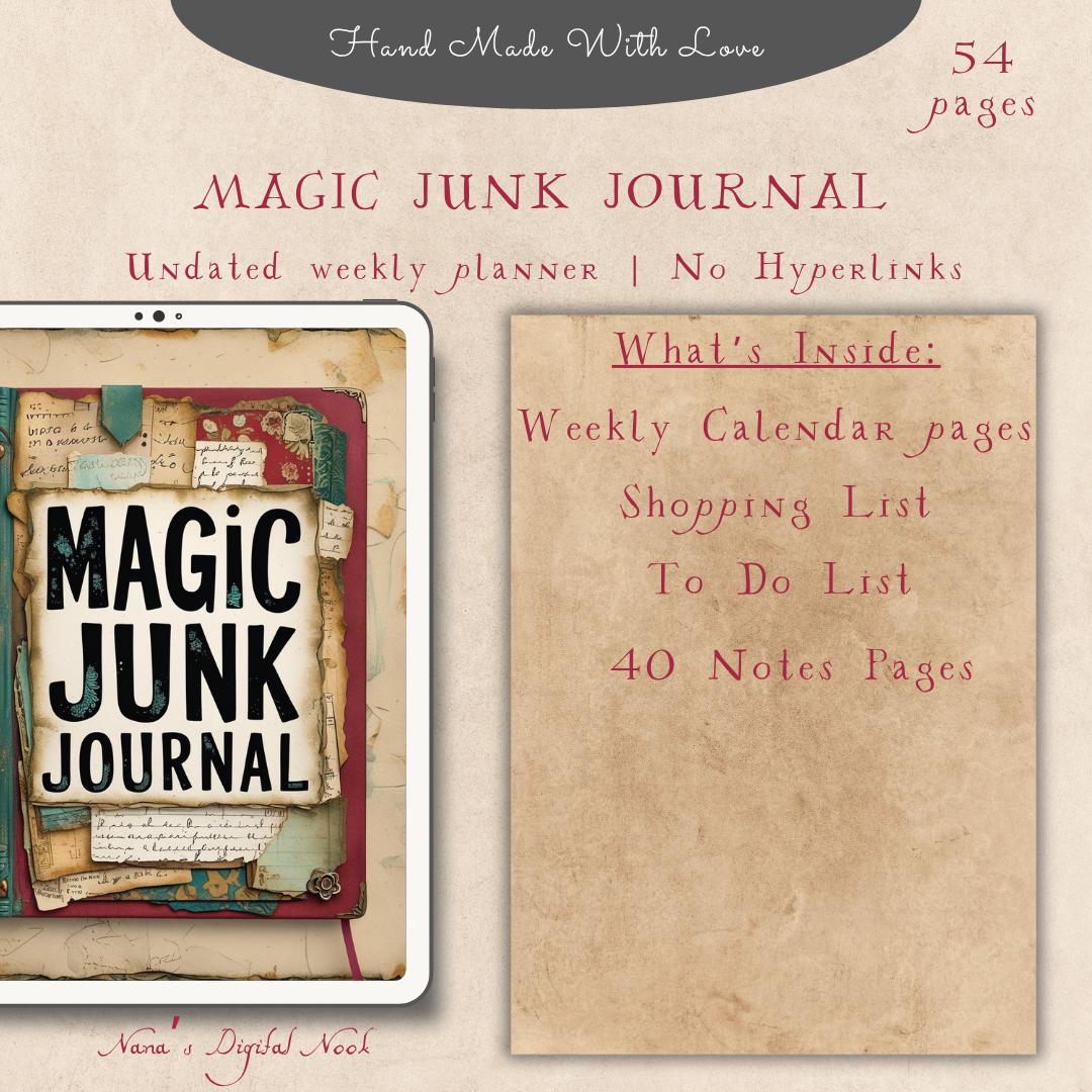 Enchanting Vintage Junk Journal Planner: Digital Download - Thumbnail 2