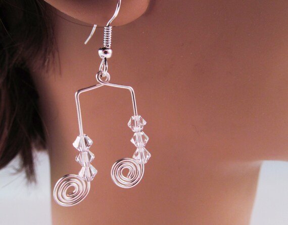 Swarovski music note sale earrings