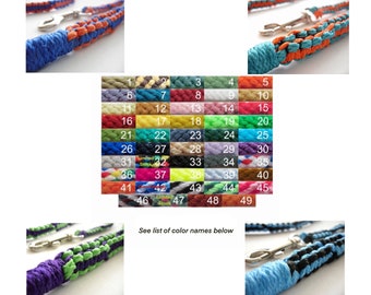 Macramé  Leash - 6 ft  - Custom Color - Choose your own-Combination or Solid Color