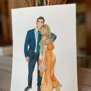 Personalized watercolor portrait print