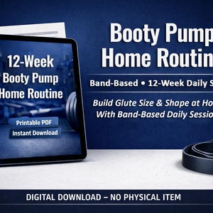 Booty Pump Home Routine - Bandbasiertes tägliches Wachstumssystem | Druckbares PDF