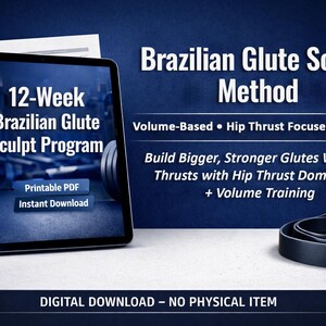 Brasiliansk Glute Sculpt-metod — Utskrivbar PDF Höfttrycks- och volymbaserat program
