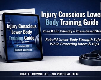 Injury Conscious Lower Body Training Guide — Knee & Hip Friendly Strength (Printable PDF)