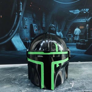 Green Mandalorian Helmet Replica Star Wars Cosplay Prop Mando Helmet Gift for Him