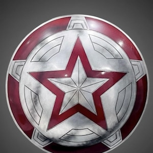 Scudo ispirato al Guardiano Rosso, accessorio per cosplay, replica dipinta a mano con effetto usurato in battaglia, decorazione da parete.