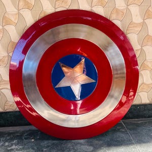Captain America Cosplay Shield 24 Inches Unique Design Metal Cosplay/Role-play Replica image 2