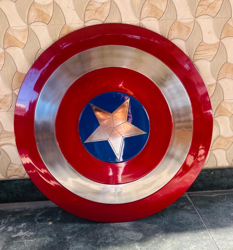 Captain America Cosplay Shield 24 Inches Unique Design Metal Cosplay/Role-play Replica image 2