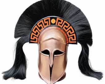 Hand-Finished Spartan Corinthian Helmet – Greek Warrior Armor  Cosplay & Decor