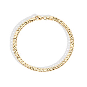Pulseira de ouro 14K com elos cubanos, tornozeleira italiana autêntica, joia para usar em conjunto com outras pulseiras.