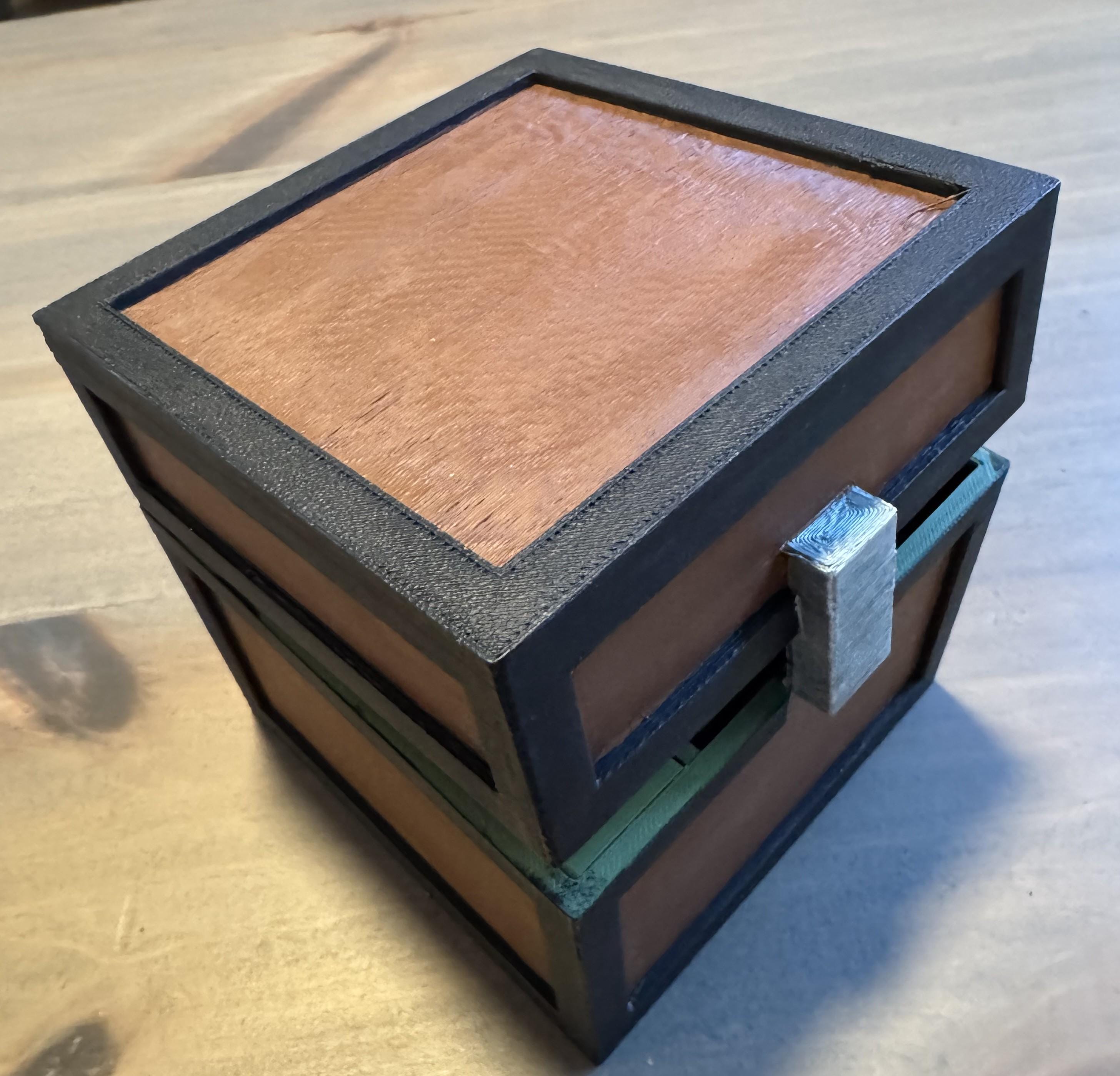 MTG MineCraft Chest Deckbox 3D Printed + Painted