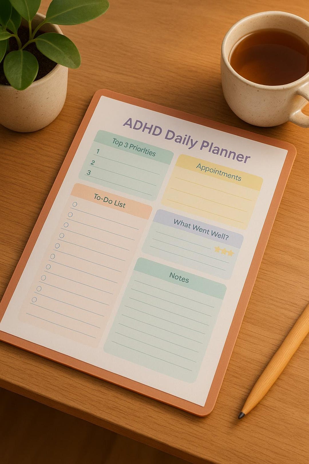 ADHD Digital Planner PDF | Printable Focus & Productivity Journal ...