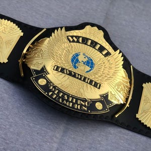 Winged Eagle Championship Belt | World Heavyweight Wrestling Champion Replica Belt | Adult Size Wrestling Title | Fan Gift | Real Leather