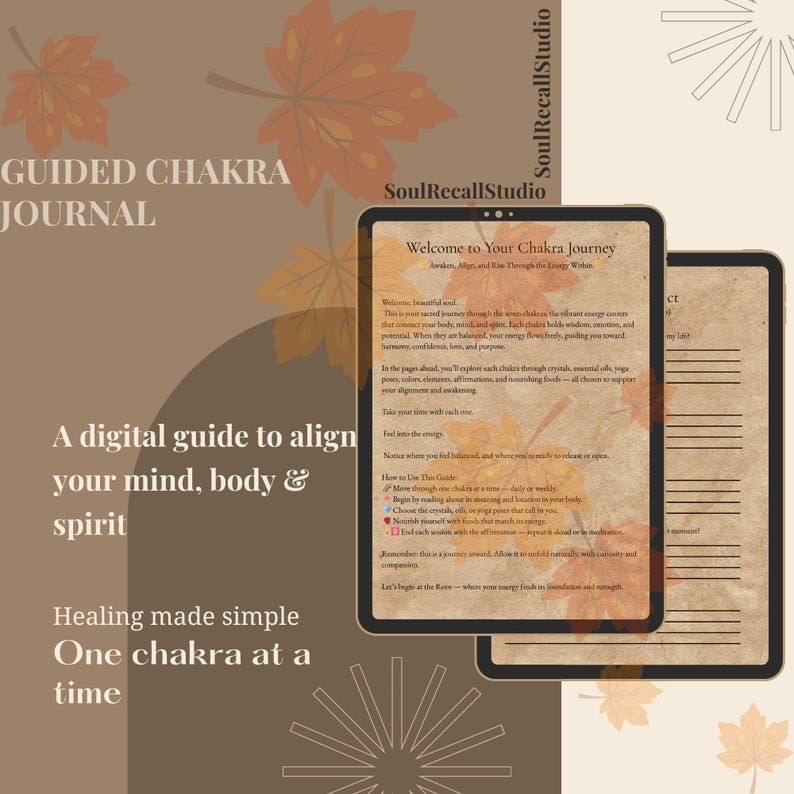 7-chakra Guide | Digital PDF Workbook for Energy Healing, Crystals ...
