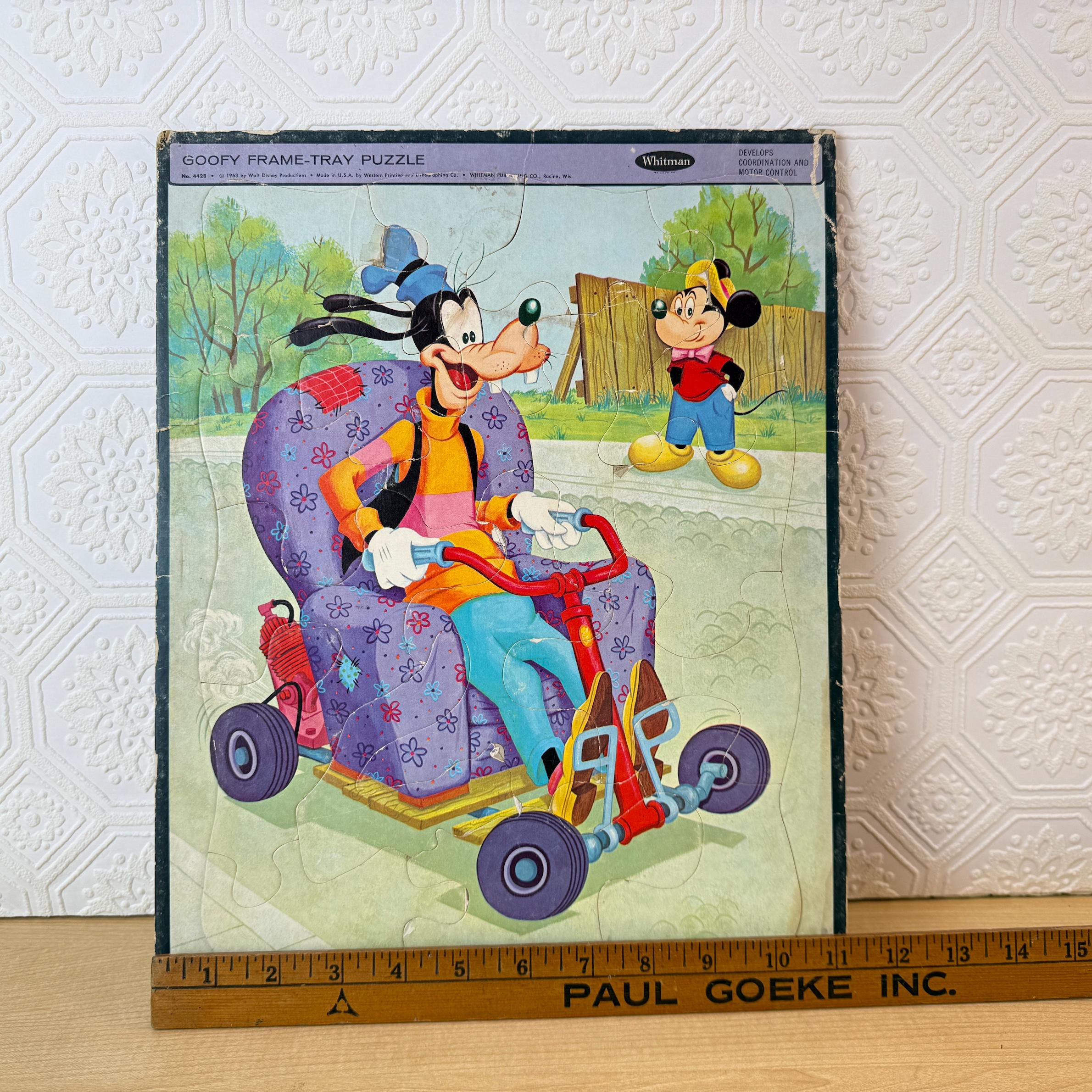 Vintage Whitman Goofy & Mickey Frame Tray Puzzle — 1960s Disney