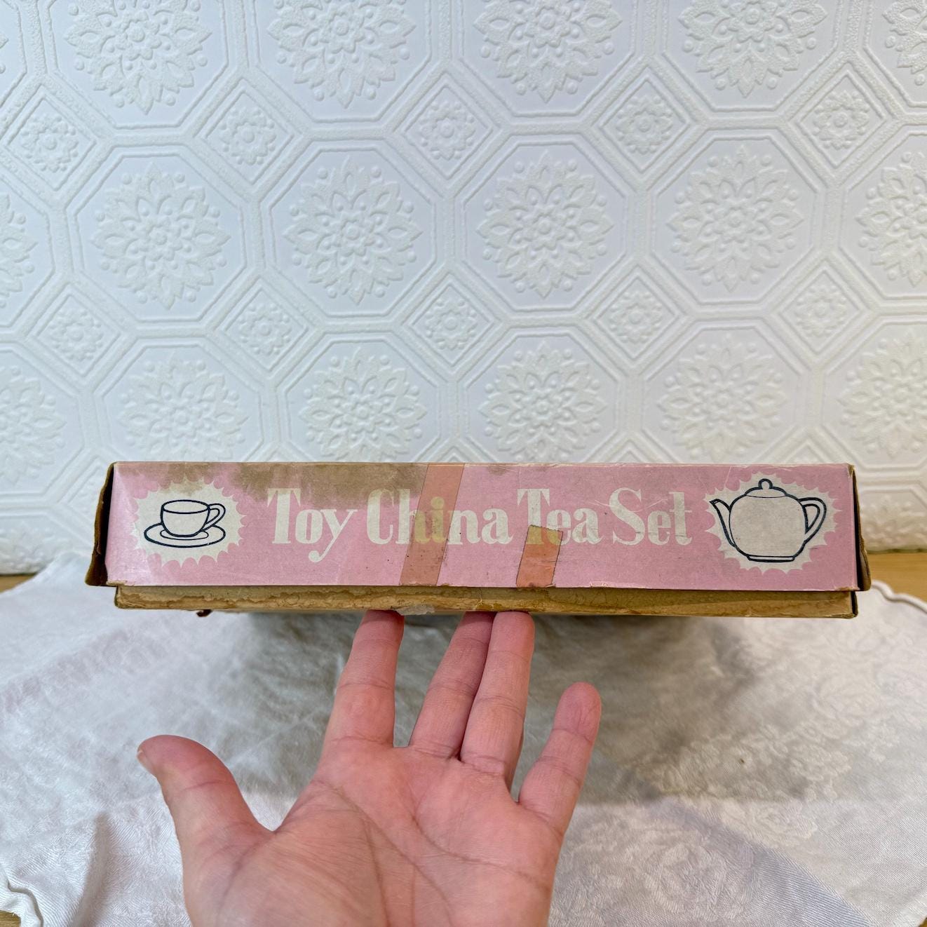 Vintage Toy China Tea Set in Box | Childrens Floral Porcelain Tea Set ...