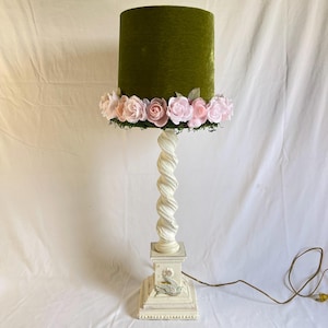 Buffet Lamp - Shabby Floral French Country Style