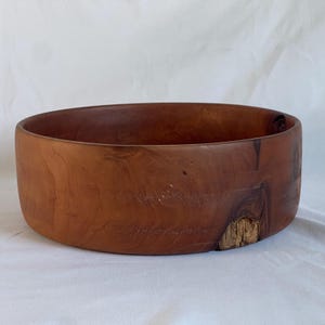 Vintage Rustic Hand Turned Wooden Bowl - Walnut - Host Housewarming Gift