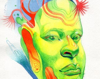 Feelers - Original Acrylic gouache painting